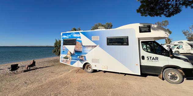 Beachfront spot at Discovery Parks Streaky Bay