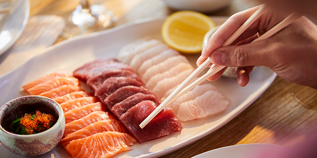 Fresh sashimi at Fisherman's Wharf, Woy Woy