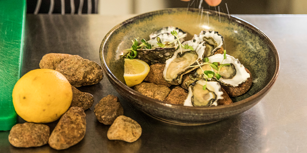 Fresh local oysters at Nelson Bay